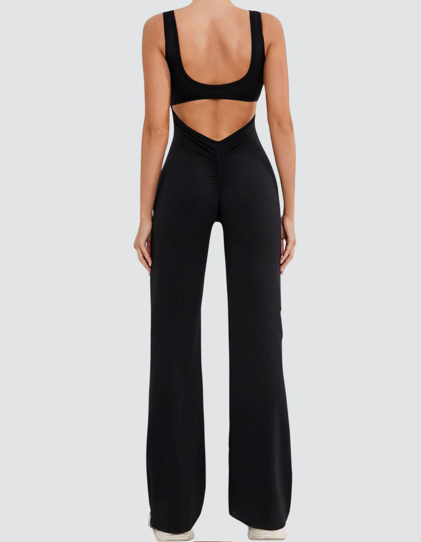 Peachy Flared Jumpsuit - Black