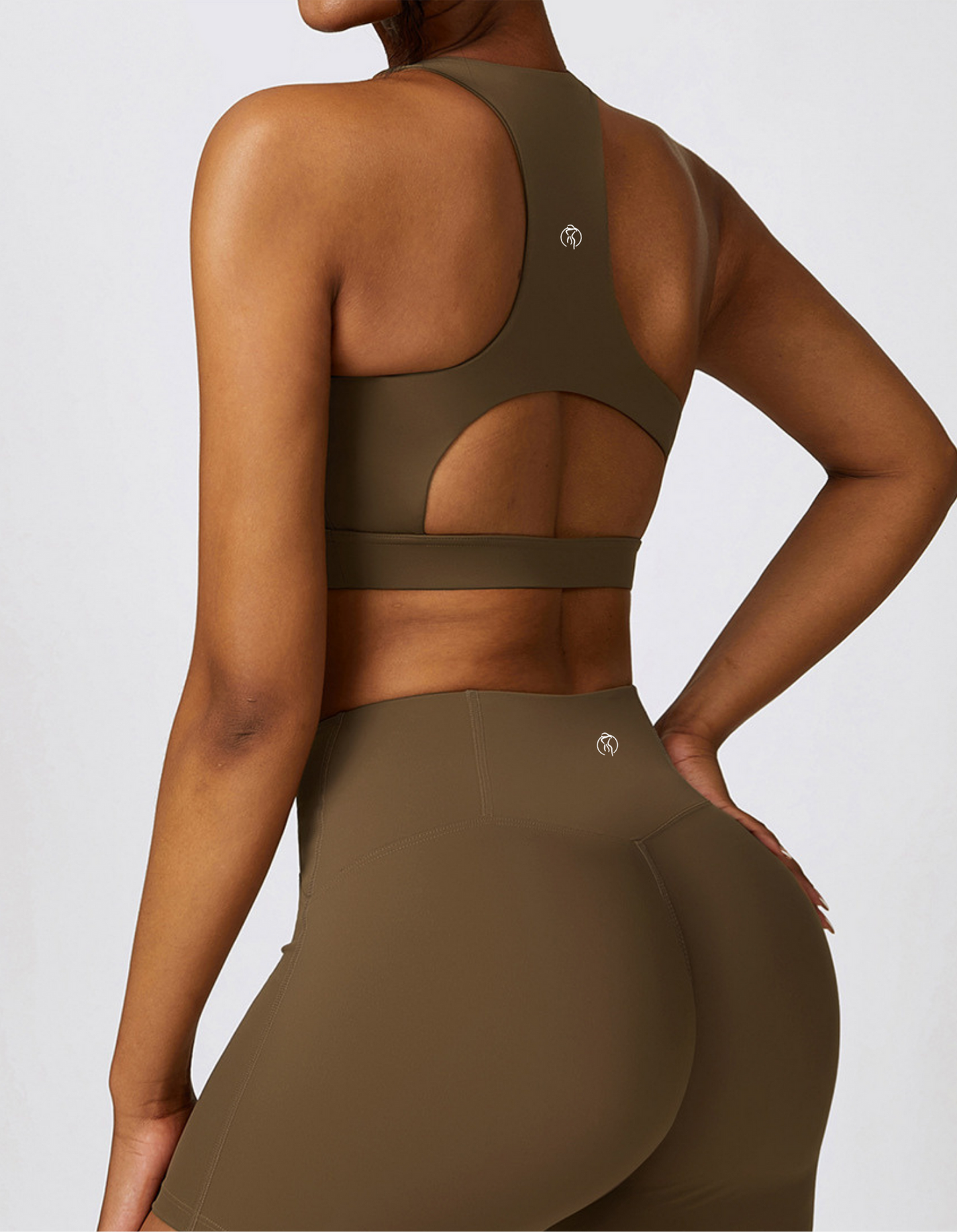 BackFit Athletic Cropped Top - Brown