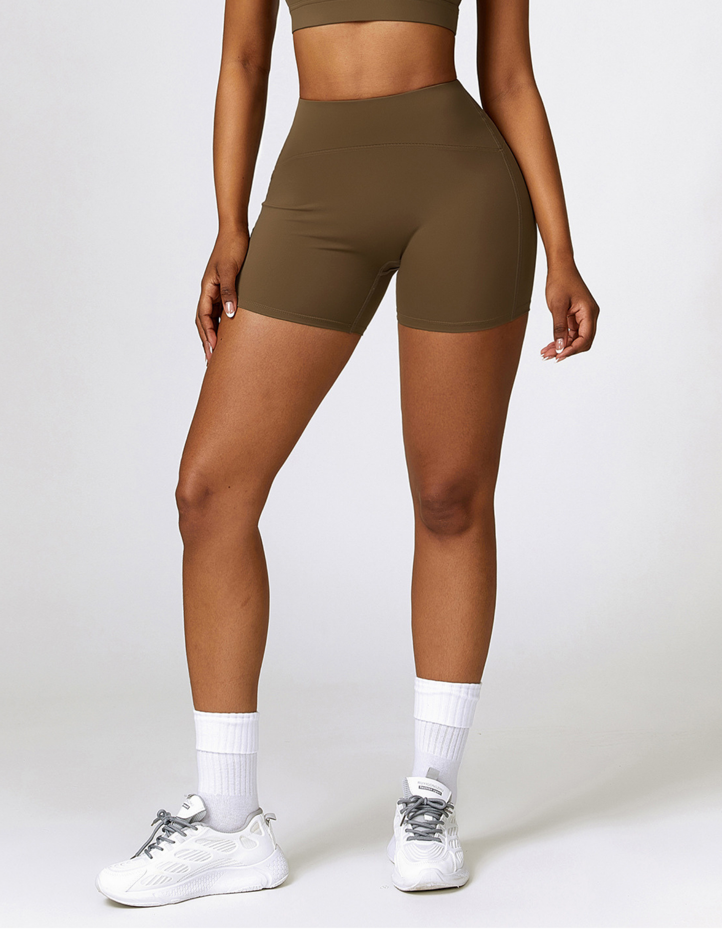 Sleek Chic Shorts - Brown