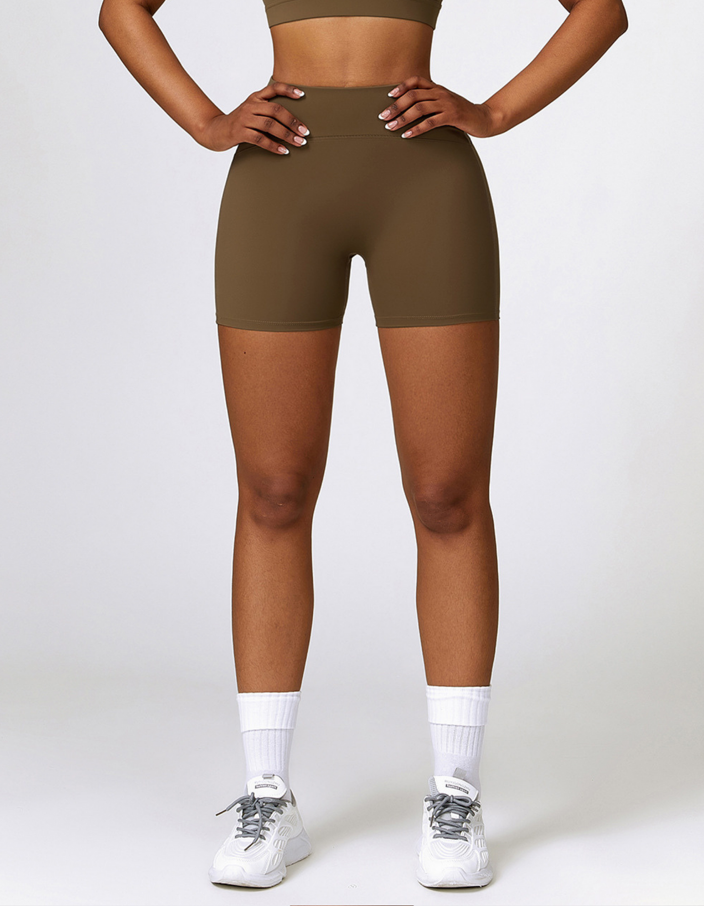 Sleek Chic Shorts - Brown