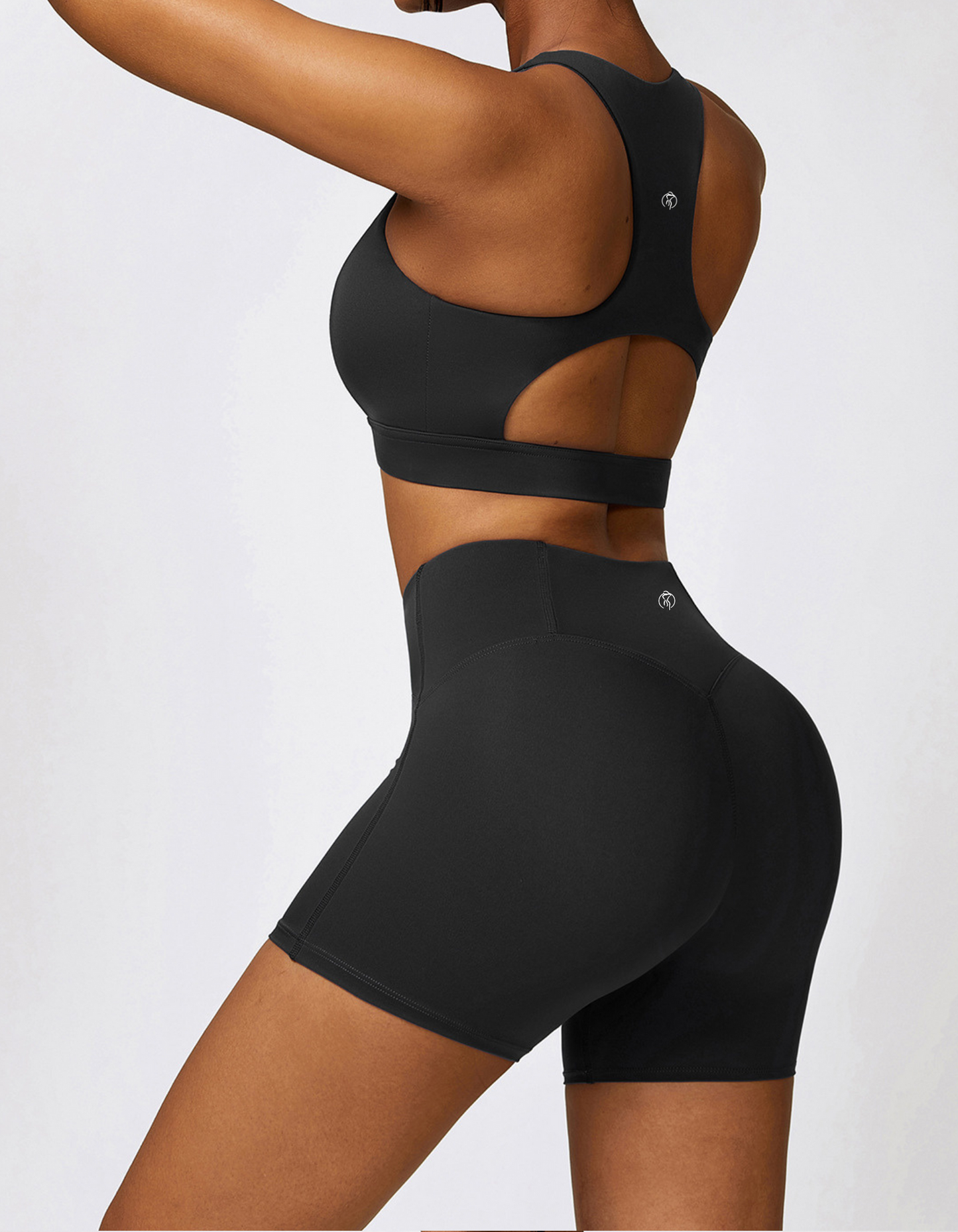 BackFit Athletic Cropped Top - Black