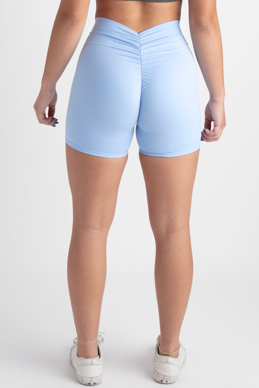 Booty-SculptingScrunch Butt Shorts - Sky Blue